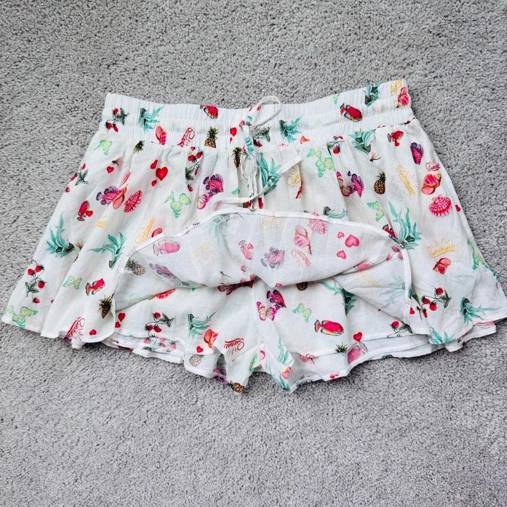 Amanda Uprichard Brio Cover Up Top & Shorts Set Fruit Salad Print Size M/L - Picture 7 of 10